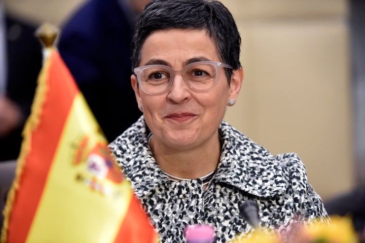 Arancha González Laya, en marzo de 2020, durante una visita a Argelia.
