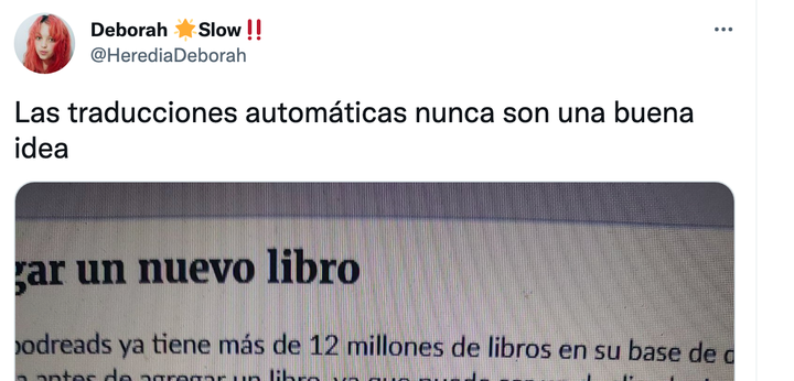 La publicación de la usuaria Deborah Heredia.
