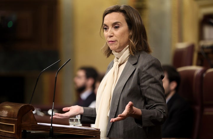 La secretaria general del PP, Cuca Gamarra, en una imagen de archivo en el Congreso.