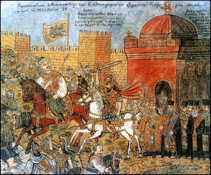 Η Άλωση της Κωνσταντινούπολης από τον Θεόφιλο Χατζημιχαήλ