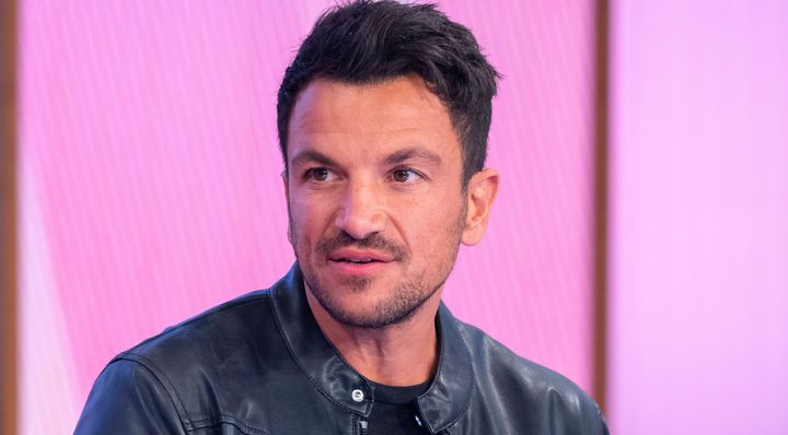Peter Andre pictured in the Loose Women studio in 2019