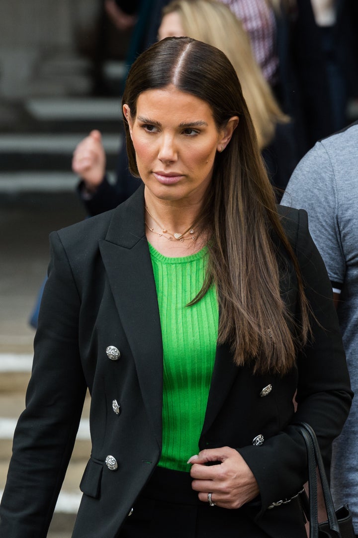 Rebekah Vardy pictured outside court last week