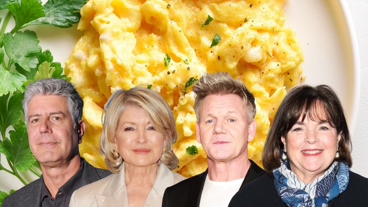 Professional chefs weigh in on famous scrambled egg recipes from Anthony Bourdain, Martha Stewart, Gordon Ramsay and Ina Garten. 