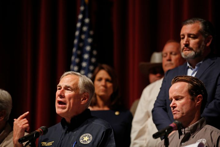 Texas Gov. Greg Abbott speaks during a news conference in Uvalde, Texas Wednesday, May 25, 2022. (AP Photo/Dario Lopez-Mills)