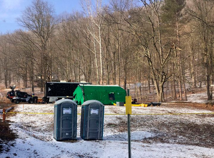 FBI agents and representatives of the Pennsylvania Department of Conservation and Natural Resources set up base in March 2018, in Elk County, Pennsylvania.