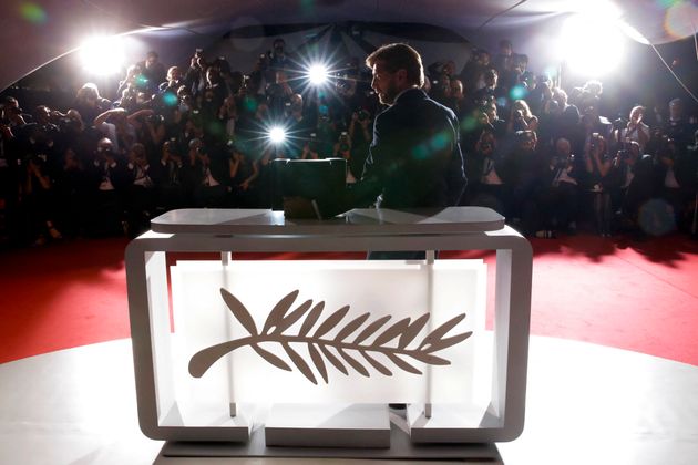 Séance photo du Suédois Ruben Östlund, qui a remporté la Palme d'or au Festival de Cannes le 28 mai 2022.