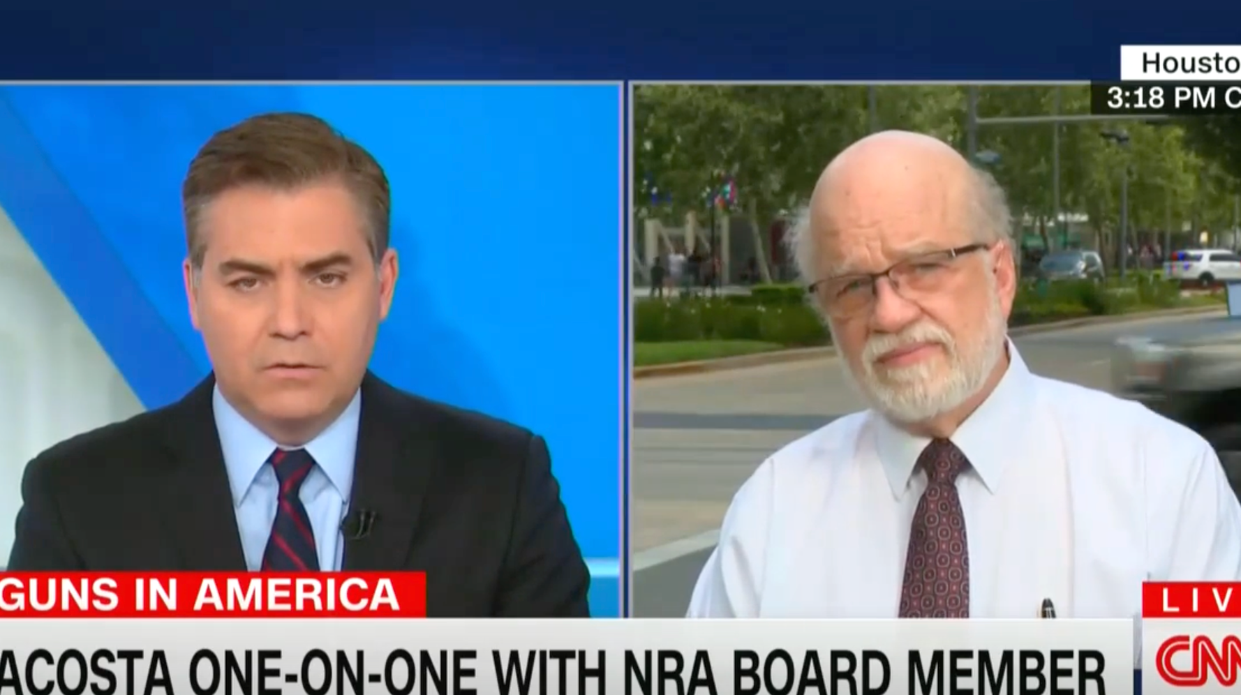 Jim Acosta de Les actualites confronte un membre du conseil d’administration de la NRA : « Ce sang n’est-il pas sur vos mains ? »