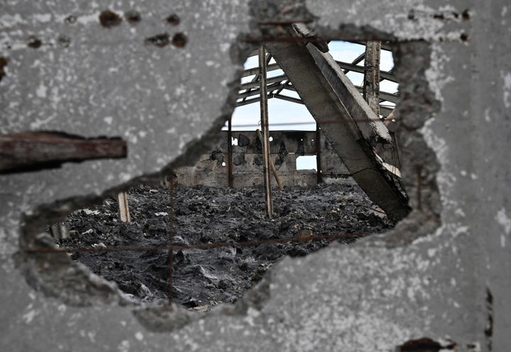 Una infraestructura agrícola destruida en Odesa, tras los bombardeos rusos.
