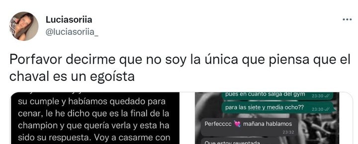 La conversación que ha montado un encendido debate en Twitter.