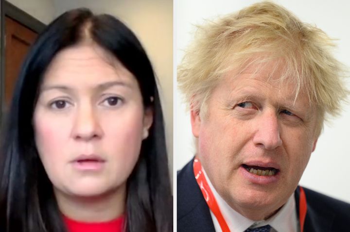 Labour's Lisa Nandy took aim at Boris Johnson over partygate again on Monday