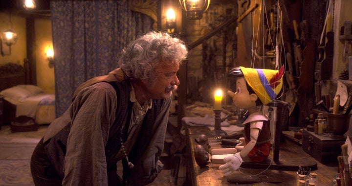 Tom Hanks as Geppetto in Disney's live-action reimagining of "Pinocchio."