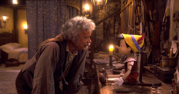 Tom Hanks as Geppetto in Disney's live-action reimagining of "Pinocchio."