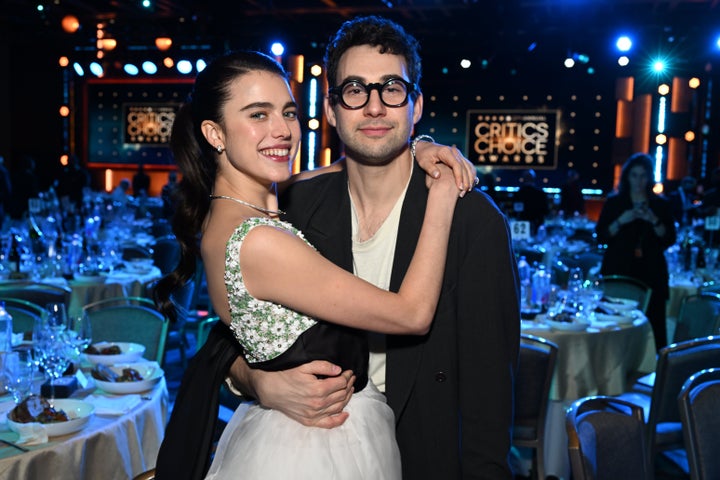 Margaret Qualley and Jack Antonoff at the Critics' Choice Awards in March.