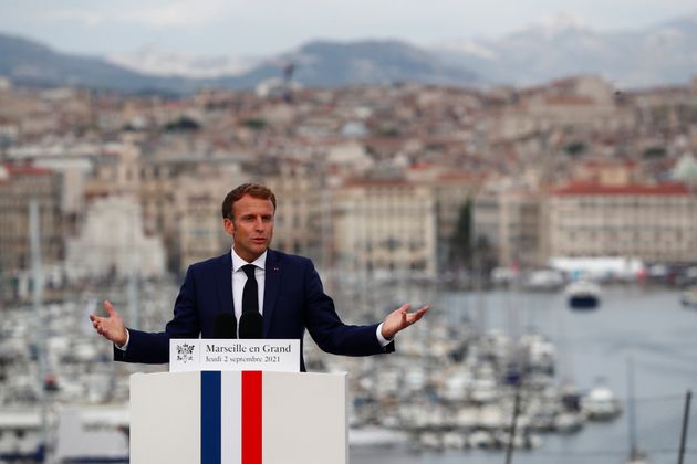 Emmanuel Macron lors de son discours Palais du Pharo en septembre 2021 (illustration)