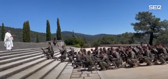 La compañía Uad Ras II/31 del Ejército español se presentó el pasado 26 de mayo en el Valle de los Caídos para ser bendecida por orden de su capitán.