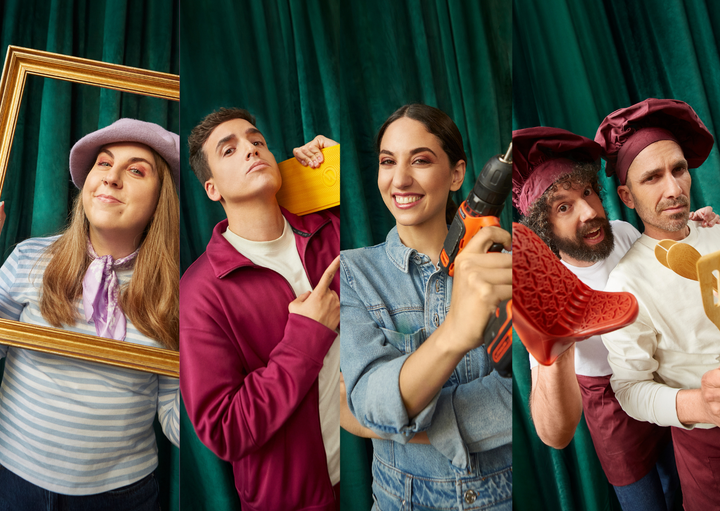 Carolina Iglesias, Xuso Jones, Maya Pixelskaya, y Juan y Damián en 'Segundísimos'.