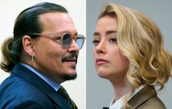 Johnny Depp, left, and Amber Heard