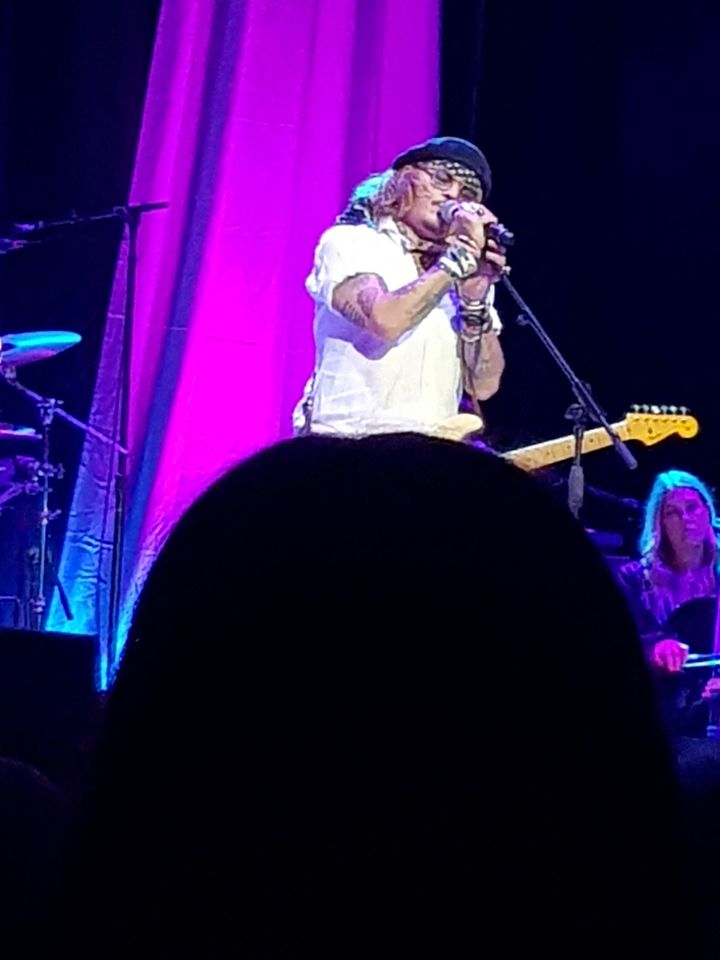 El actor Johnny Depp, en el concierto de Jeff Beck en Sheffield el 29 de mayo.