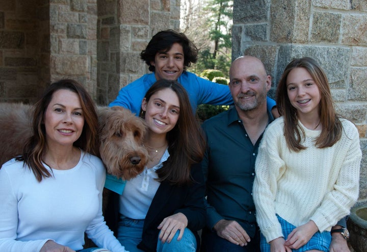 The author with her family (from left), daughter Jenna, son Henry, husband Brian and daughter Sydney.