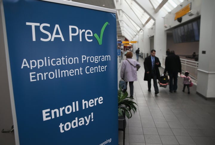 TSA PreCheck allows travelers to keep their shoes, belt and light outwear on, and leave any laptops and small containers of liquid inside their bags during the security screening process.