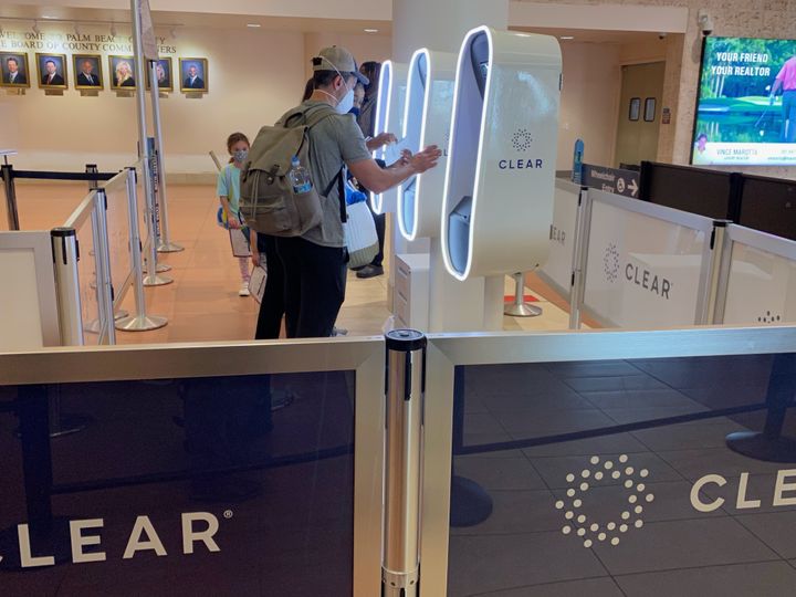 With CLEAR, passengers don’t have to wait in a long line to show their ID to a TSA officer. A special machine verifies identity through fingerprint or iris scans.