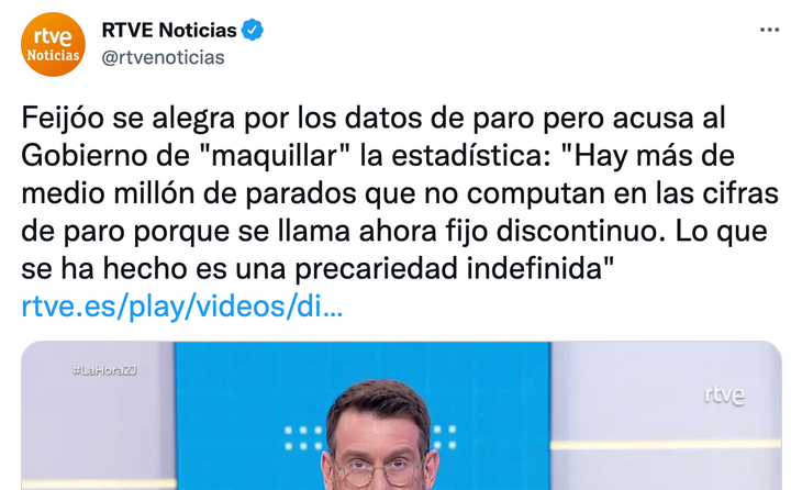 Tuit de RTVE