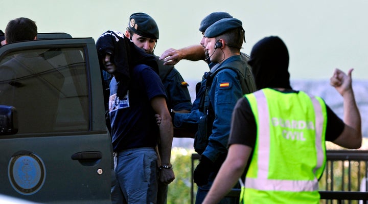 Detención de Xabier Atristain en 2010.