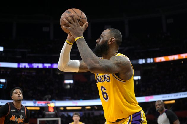 LeBron James, ici lors du match NBA Los Angeles Lakers-Orlando Magic, le 21 janvier 2022.