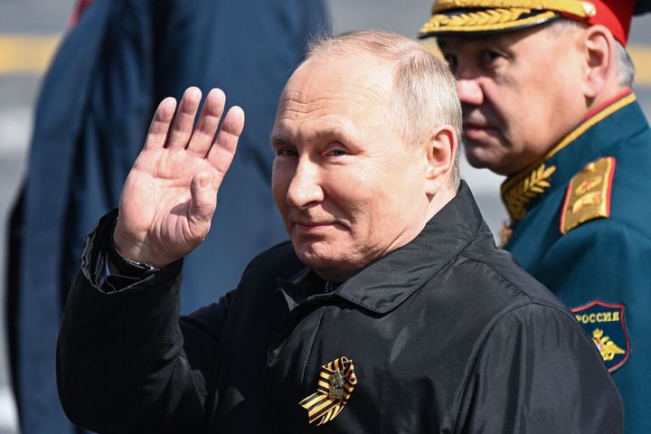 El presidente ruso, Vladimir Putin, en el desfile militar por el Día de la Victoria, el pasado 9 de mayo en Moscú.