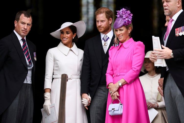 Con Peter Philips y Zara Tindall.