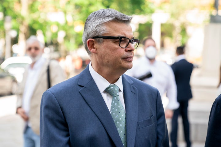 Serhii Pohoreltsev, el 18 de mayo, en un acto en el Museo del Prado en homenaje a Ucrania.