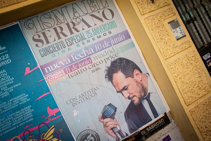 Cartel del concierto de Ismael Serrano en el Teatro Circo Price.