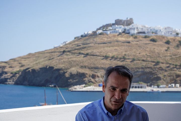 Ο πρωθυπουργός Κυριάκος Μητσοτάκης κατά την διάρκεια της συνέντευξης που παραχωρεί στο πρακτορείο Reuters στην Αστυπάλαια στις 2 Ιουνίου 2022. REUTERS/Alkis Konstantinidis