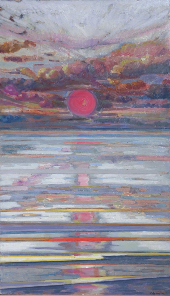 «Brillant pink», Old Holland λάδι σε μουσαμά 70x120εκ.