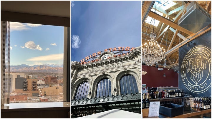 From left to right: The mountain view from the Sheraton, the iconic Union Station, and Bigsby's Folly Craft Winery.