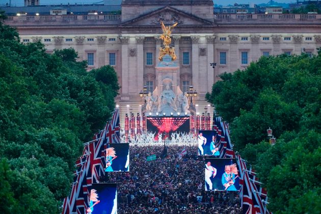Au concert Platinum Jubilee devant Buckingham Palace à Londres le 4 juin