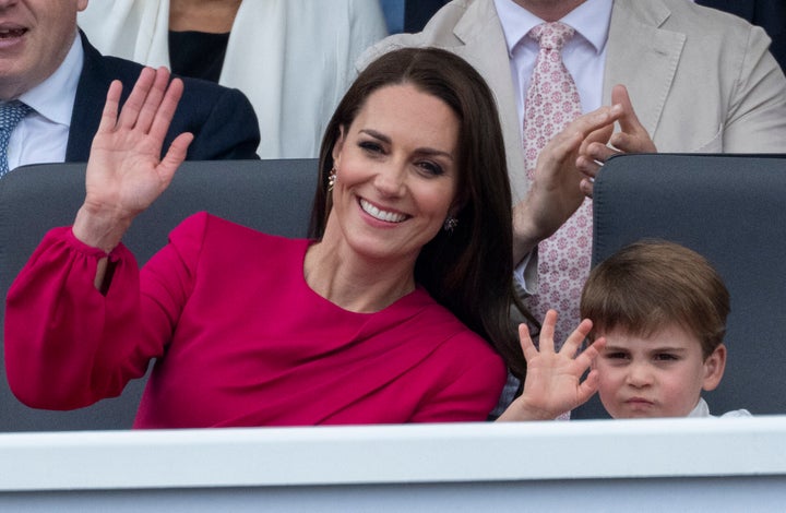 The pageant saw a carnival procession up The Mall featuring giant puppets and celebrities that depicted key moments from Queen Elizabeth II’s seven decades on the throne. 