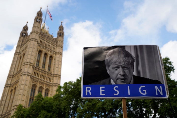 Manifestación contra Boris Jonhson en Londres.