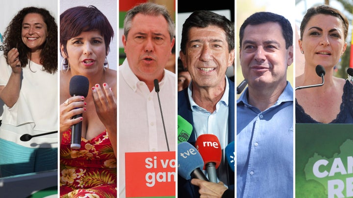 Los seis candidatos, en imágenes de campaña