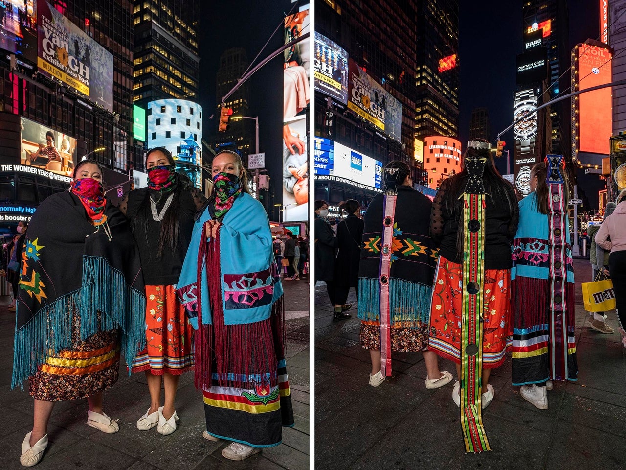 Long before Dutch merchants or hedge fund managers traded there, Manhattan was a hub for trade and cultural exchange for tribal nations. “When I was in Times Square, I was very conscientious of the space we were in and how it was used before,” said Lauryn. "A trade route is busy, and it has different tribes and nationalities. So it's almost like it is today. I told myself, ‘If I dig deep, I'm still taking part in that. I'm going to reclaim these spaces in that way.’”