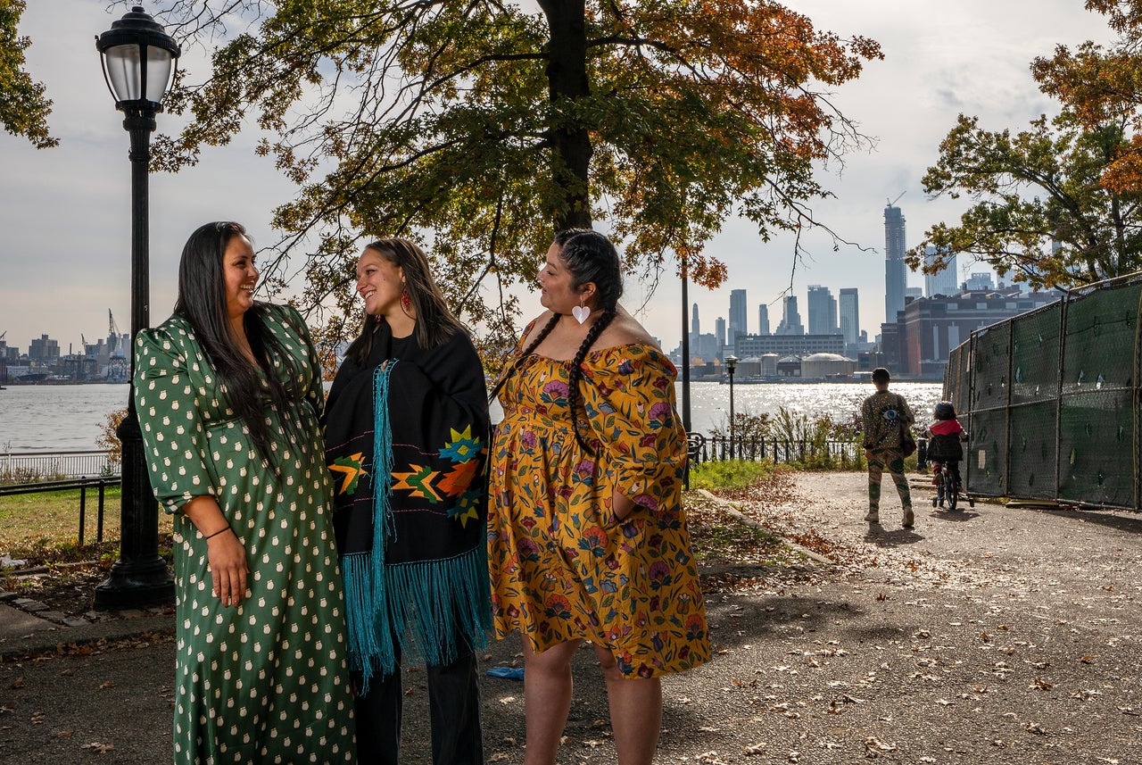 Lauryn, River and Trinity reclaim the medicine of Lenape laughter and joy at a site of terrible tragedy and trauma for Lenape people. 