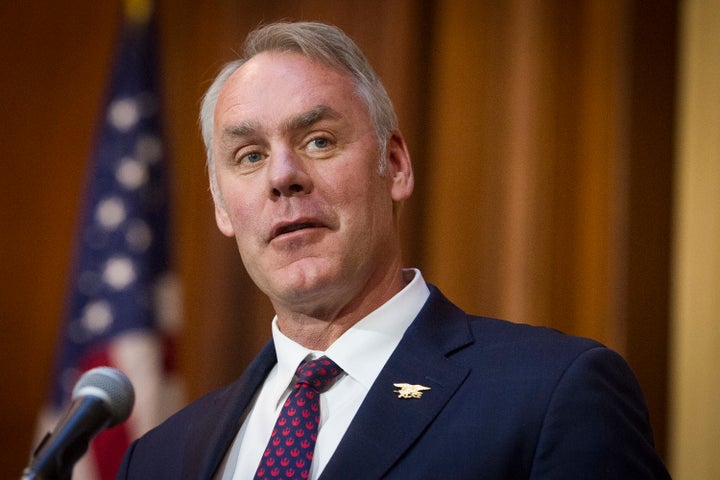 Former Secretary of the Interior Ryan Zinke's opponents are drawing attention to his troubled tenure at the agency, which was marked by multiple ethics investigations.