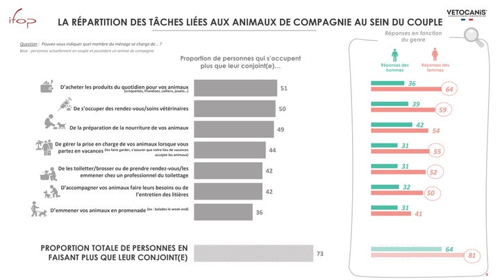 31% of French couples owning an animal have already argued because of the unequal distribution of these tasks