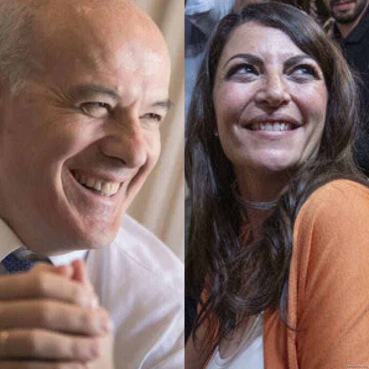 El presidente de GAD 3, Narciso Michavila, y la candidata de Vox a las elecciones andaluzas, Macarena Olona; en sendas fotos de archivo.