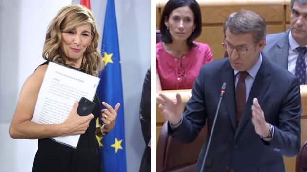Yolanda Díaz y Alberto Núñez Feijóo.
