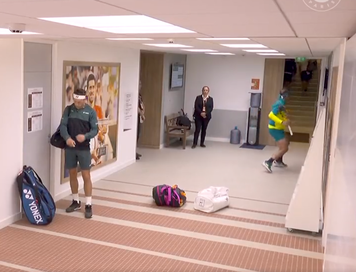 Nadal y Ruud antes de la final de Roland-Garros.