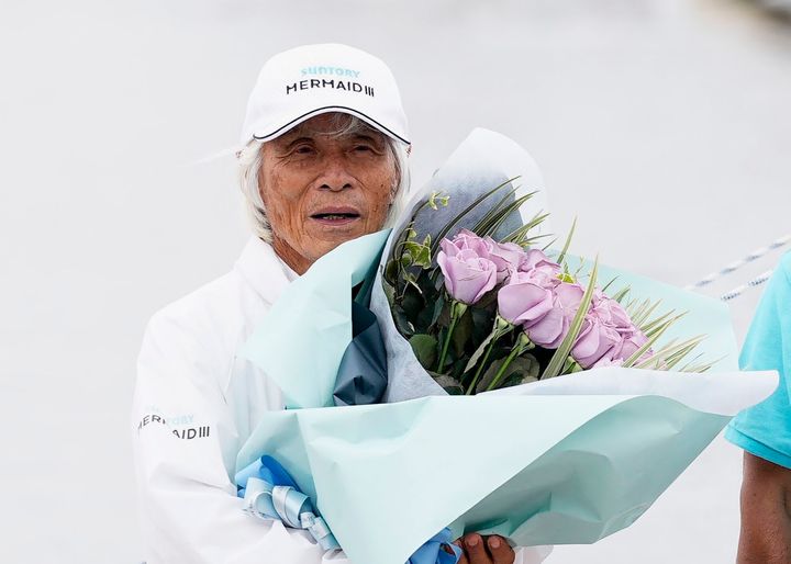 Kenichi Horie returned to his home country of Japan and was honored during a celebration in Nishinomiya on Sunday.