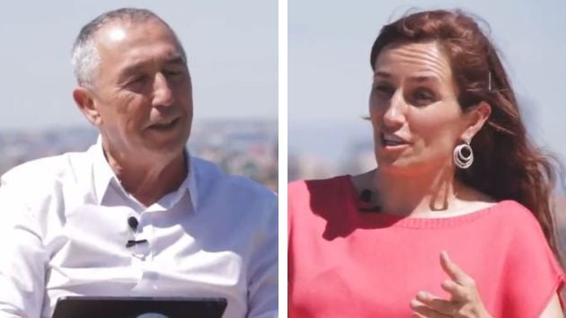 Joan Baldoví y Mónica García.