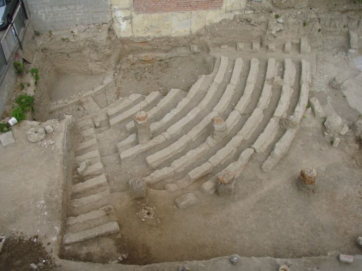 Το τμήμα του αρχαίου θεάτρου Αχαρνών που αποκαλύφθηκε το 2007