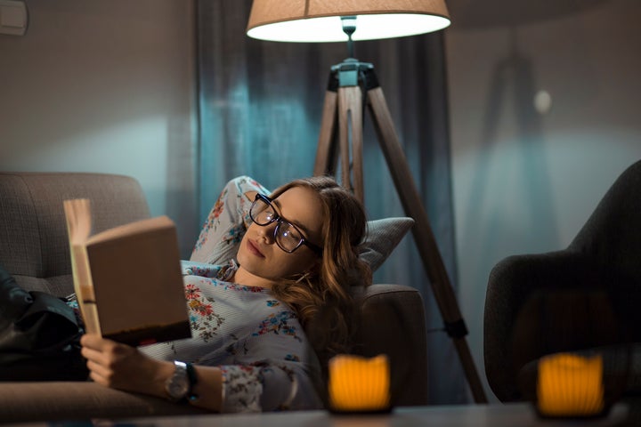 Reading before bed is a great wind-down routine.